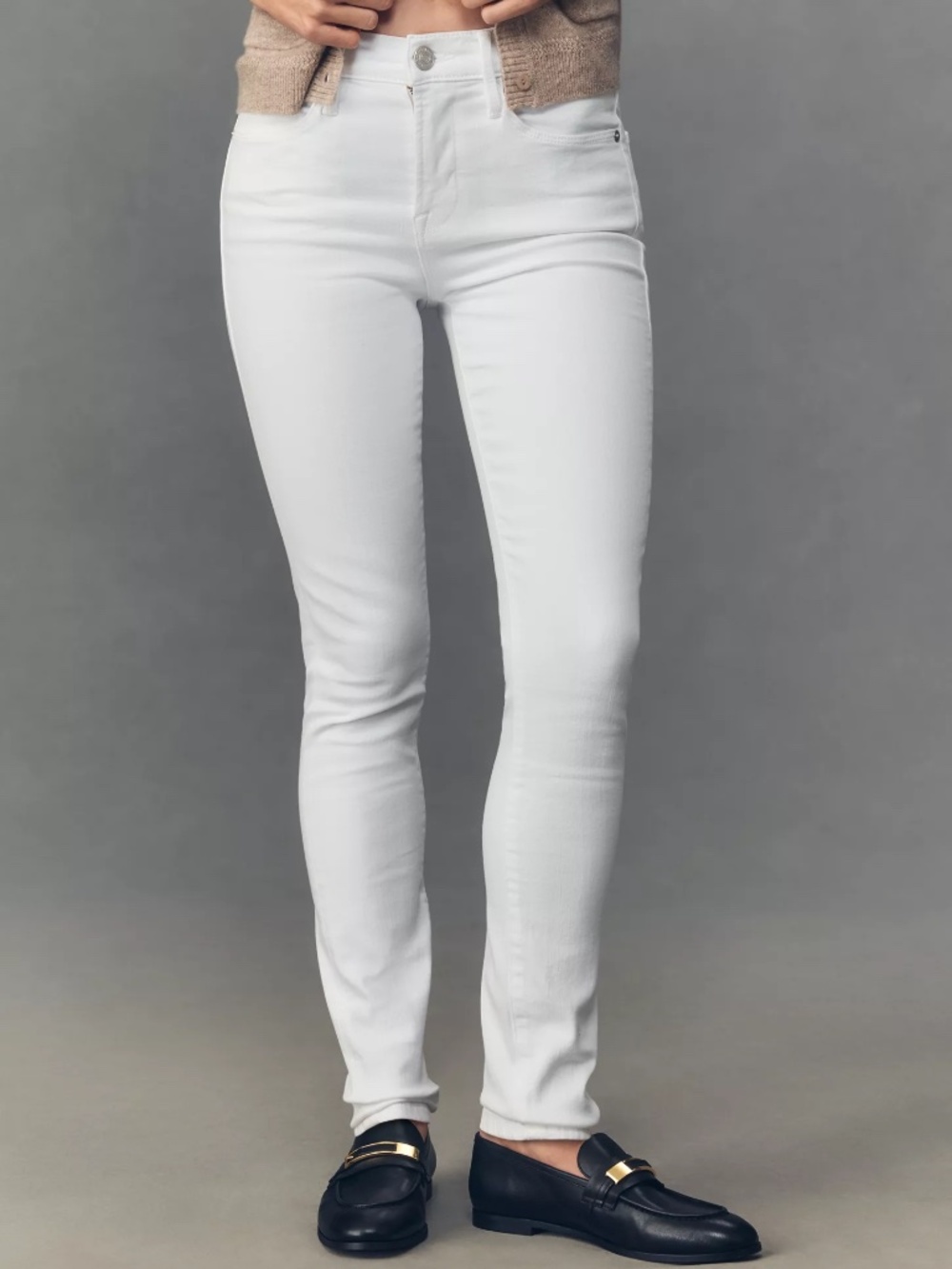 Anthropologie FRAME Le High High-Rise Skinny Jeans in White NWT